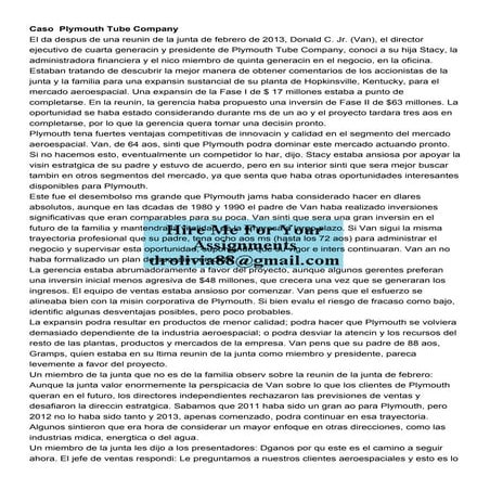 Caso  Plymouth Tube Company  El da despus de una reunin .pdf