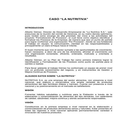 Caso Práctico "La Nutritiva"