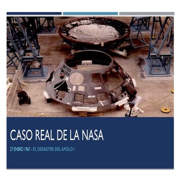 Caso real de la NASA, el desastre del Apollo 1