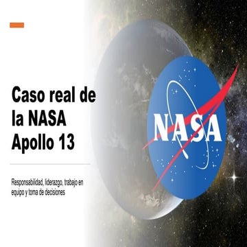 Caso real de la NASA Apollo 13 Resolucion | PPTX