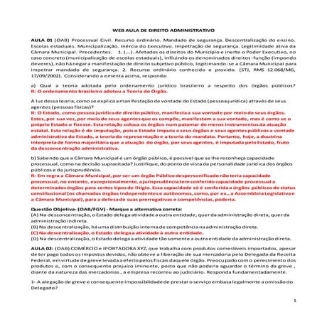 Casos concretos direito administrativo l