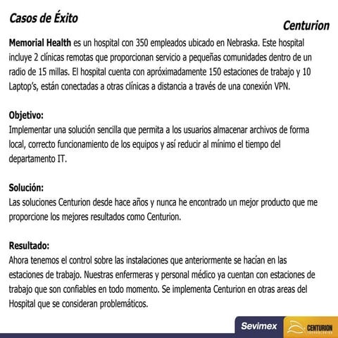 Casos de Exito Centurion