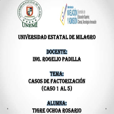 MATE-CASOS DE FACTORIZACION 1-5