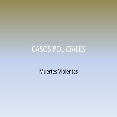 Casos Policiales