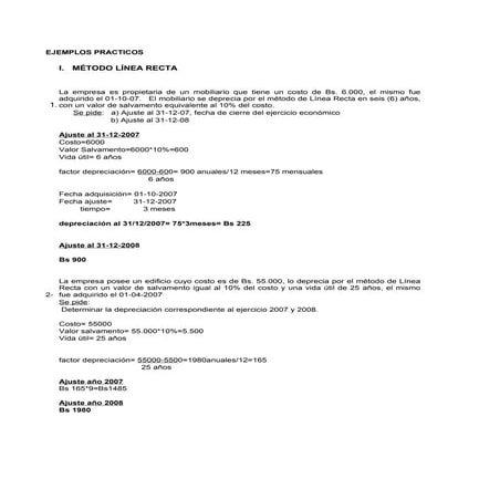 Casos Practicos Depreciacion