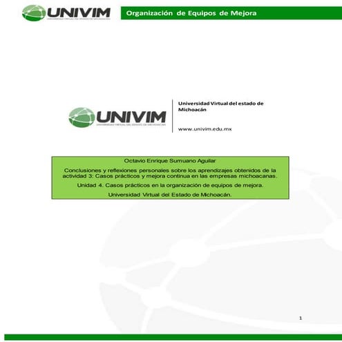 Casos prácticos y mejora continua en las empresas michoacanas.