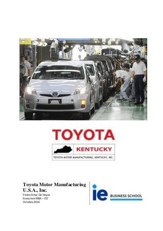 Informe individual - Caso Toyota Motor Company - Kentucky