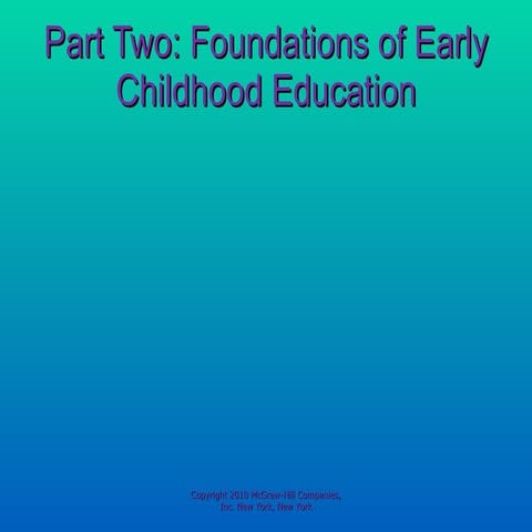 Chapter 5: Early Childhood Perspectives