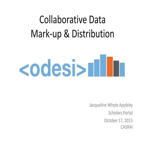 Collaborative Data Mark-up & Distribution