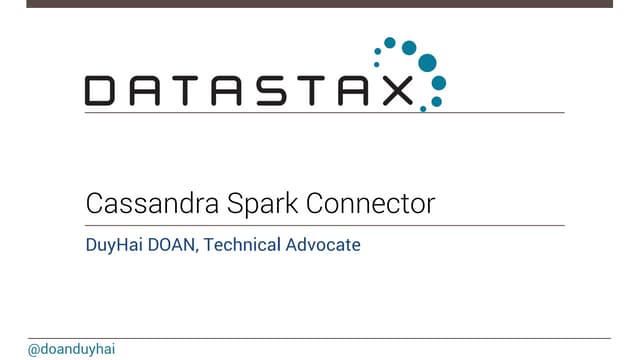 Cassandra spark connector