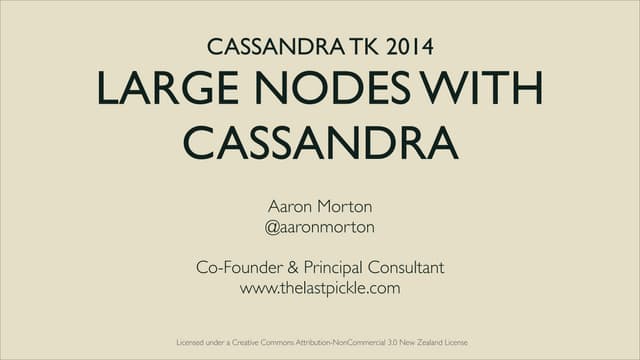 Cassandra TK 2014 - Large Nodes