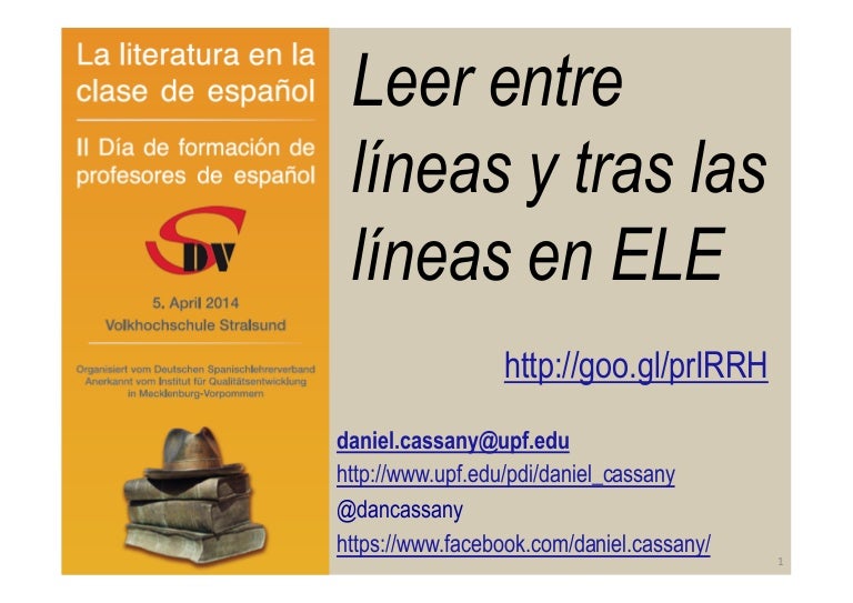 Leer entre líneas y tras las líneas en ELE