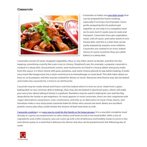 Casserole | PDF