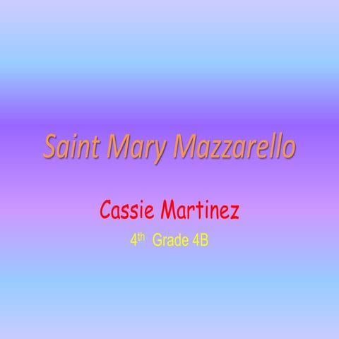 Saint Mary Mazzarello # 2