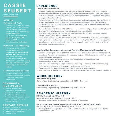 Cassie Seubert Resume
