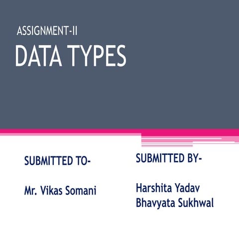 data types in C programming | PPTX