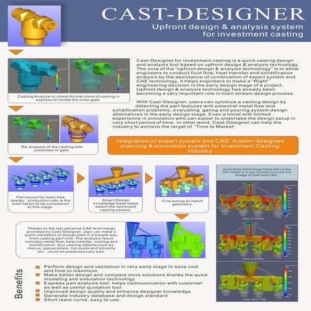 Cast designer for investment casting design & simulation