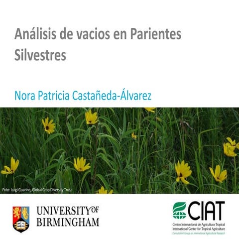 Análisis de vacíos en parientes silvestres
