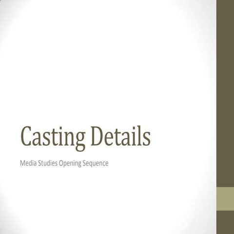 Casting Details
