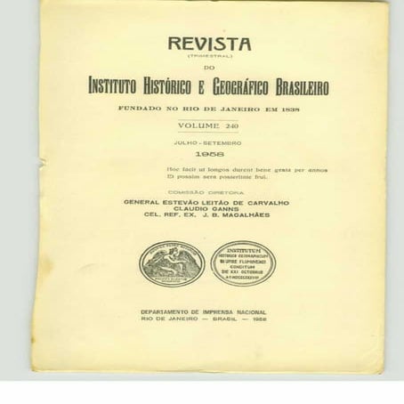 Castello branco. acreania (Instituto Histórico e Geográfico Brasileiro) 1958