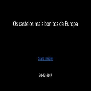 Castelos mais bonitos da Europa   msn 20dez2017