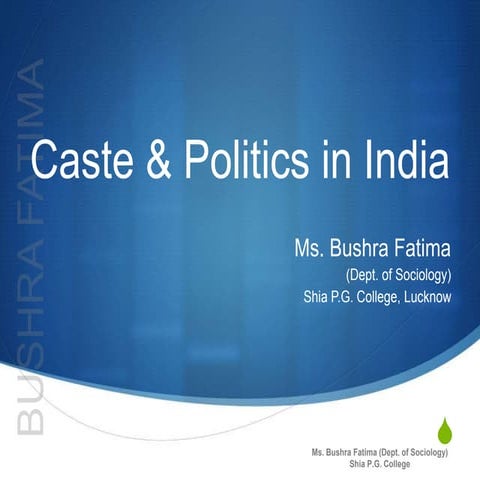 Caste & politics in india