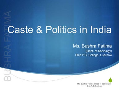 Caste & politics in india