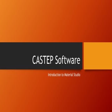 CASTEP Software.pptx