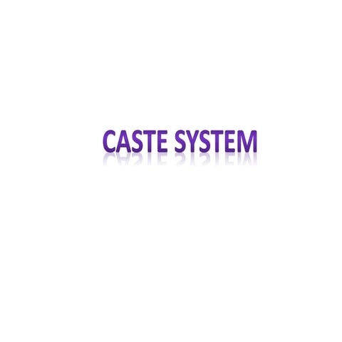 Caste system