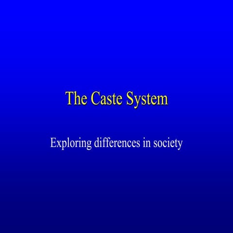 Caste System and Power dynamics in india by Alauddin ppt