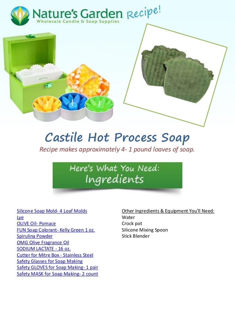 castile soap recipe hot process