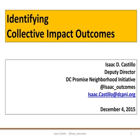 Identifying Collective Impact Outcomes