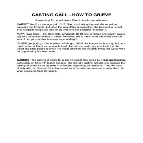 Character casting | PPTX