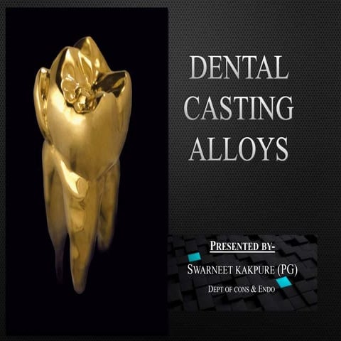 Dental Casting alloys [DENTAL MATERIALS] 