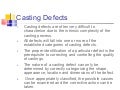 Casting defects