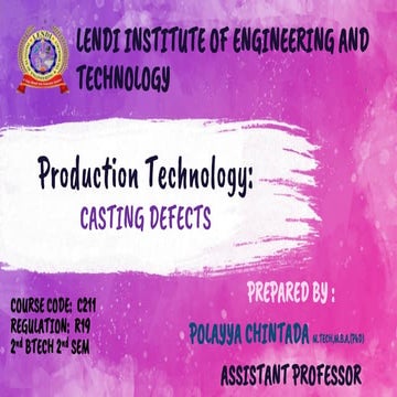 Casting defects by polayya chintada