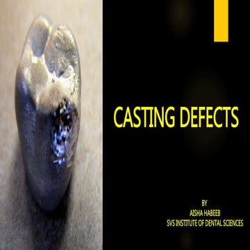 CASTING DEFECTS