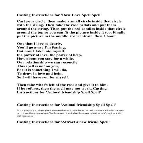 Casting instructions for | DOCX