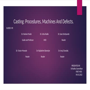 casting seminar for education purpose of students