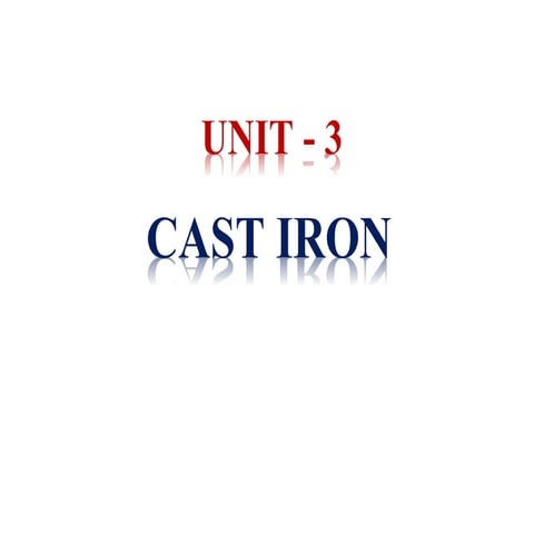 cast iron.for mettalugry engineering pptx | PPTX