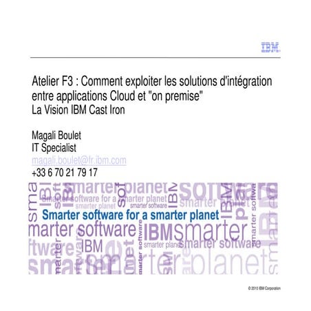 Comment exploiter les solutions d'intégration entre applications Cloud et "on...