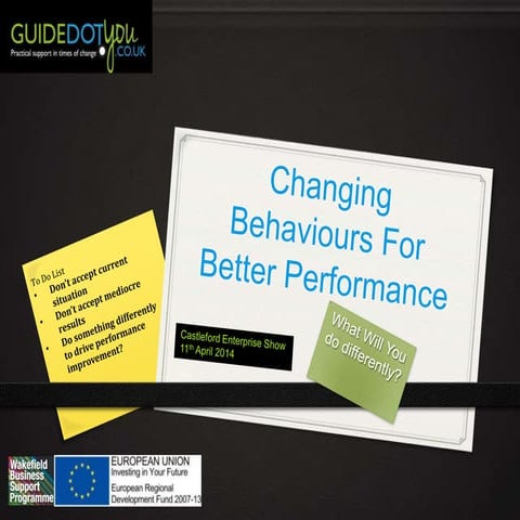Changing Behaviours For Better Performance 