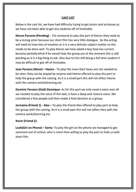 Script draft 2 | DOC