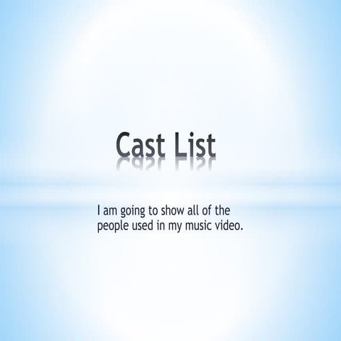 Cast List