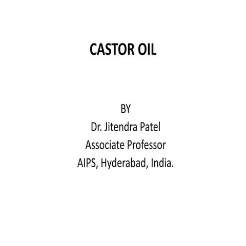 CASTOR OIL-Ricinus oil-Castor bean oil