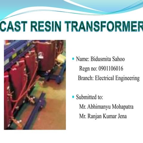 Cast resin transformer