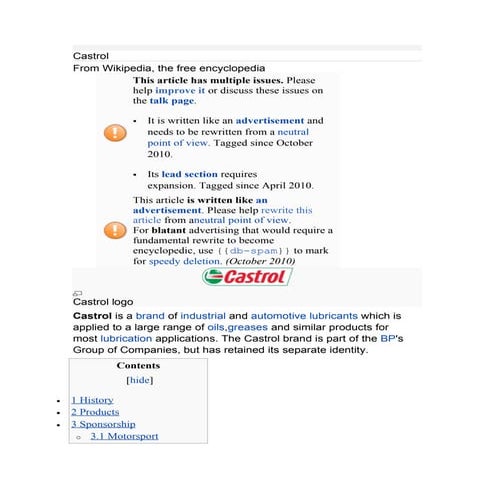 Castrol sales & distribution mgmt | PDF