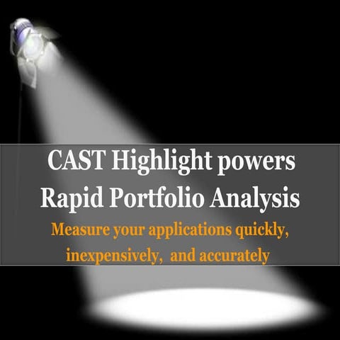 Rapid Portfolio Analysis powered by CAST Highlight