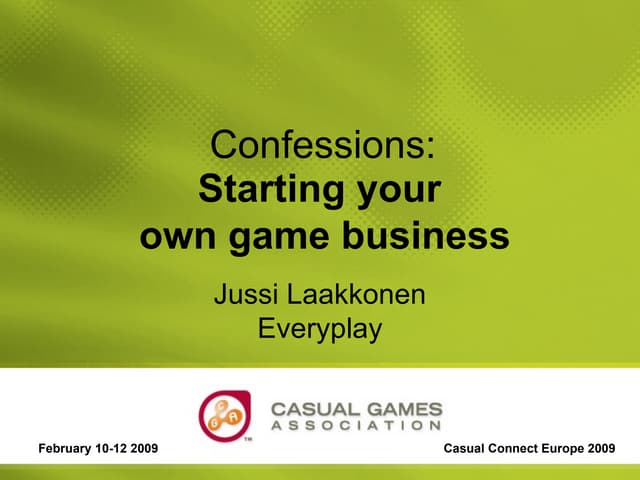 Starting a new game business