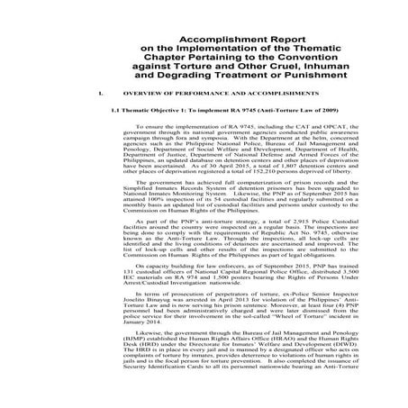 CAT Accomplishment Report